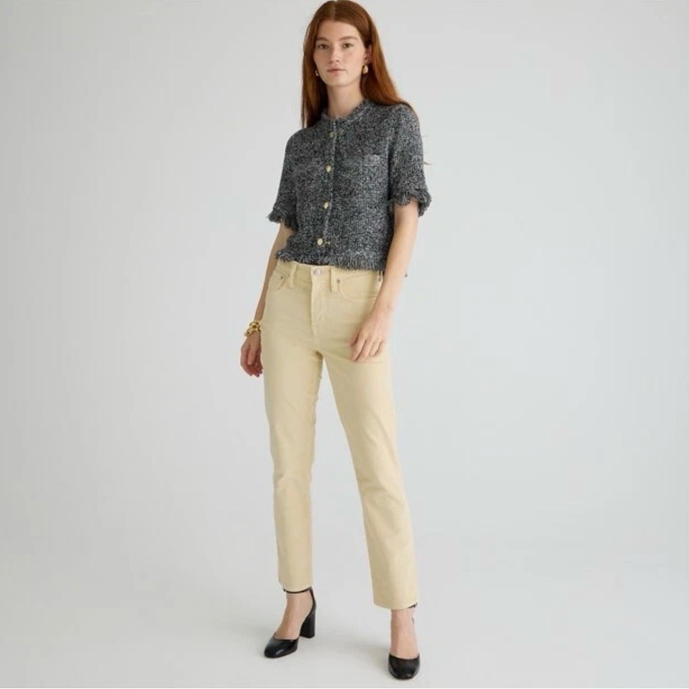 NEW J Crew Vintage Slim-Straight Corduroy Pants Pale Bone Size 33